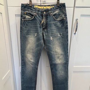 Frankie Morello Straight Leg Distressed Jeans Size 30/6-8